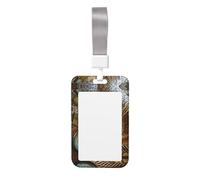 Compass and Old World Map Print Id Card Holder,Badge Holder with Lanyard,Work Pass Protector for Office Staff School Nurse