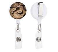 Compass and Old World Map Retractable Badge Reel - Personalized ID Name Badge Holder with Lanyard Cute Badges Reel Holder Round Nurse Doctor Name Tag Badges Clip for Work