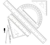 Compass and Protractor Set, Geometry Set Drafting Tools with Protactors Rulers Compasses Math Set Back to School Supplies for Students Teacher