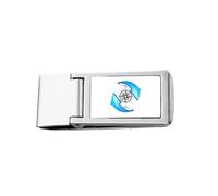 Compass Around North South Slim Money Clip Stainless Holder Pocket Wallet