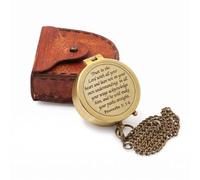 Compass - Brass Directional Vintage Compass Engraved with “Trust in The Lord with All Your Heart” Proverbs 3:5-6 Quote, Baptism 2026 Communion Christian Inspirational Gifts for Women/Men