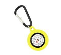 Compass Carabiner - Yellow Keychain Compass, Outdoor Carabiner Tool, Portable Pocket Size Gear | Waterproof Survival Camp Gear | Small Navigation For Hiking, Backpacking, And Camping Accessory