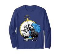 Compass Children's Maritime Sheep Sheep Wind Rose Long Sleeve T-Shirt