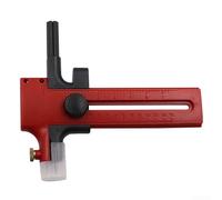 Compass Circle Cutter with Ratchet Handle for Making Fabric Crafts DIY Scrapbook, Cuts 0.79-5.9 Inch (2-15cm), Metric and Imperial Scales,(Red)