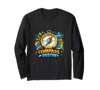 Compass Destiny Adventure Direction Motivation Graphic Long Sleeve T-Shirt