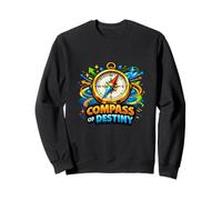 Compass Destiny Adventure Direction Motivation Graphic Sweatshirt