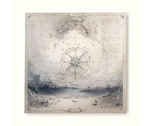 Compass Diamond Art Kits Adults, Diamond Painting Map Crystal Art Kits for Adults Beginners DIY 5D Round Rhinestone Gem Dots Embroidery Paintings Pictures Crafts, for Home Wall Decor 50x50cm tb7-a20