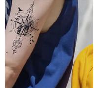 Compass Fatherly Love | Herbal Temporary Tattoos With Family Elements: Father And Son By A Compass, Lasts For 2 Weeks, Fake Tattoos(2pcs)