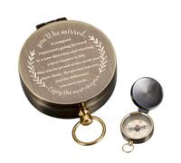 Compass Gift-Coworker Leaving Retirement Gifts for Men Woman, Compass Present You Will Be Missed for Men, Farewell Going Away New Beginnings Gifts for Coworker Friends Him Nurse Boss Teacher Employee