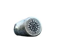 Compass Guiding Star Pattern Ring Stainless Steel Navigation Ring-12