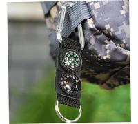 Compass Keychain, Mini Clip On Compass Thermometer, Multifunctional Survival Tool for Outdoor Sports Hiking Camping