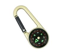 Compass Keyring - Clip-On Compass Carabiner | Single Sided Pocket Compass with Clear Scale | Mini Navigation Compass for Outdoor Use | Carabiner Keyring with Compass for