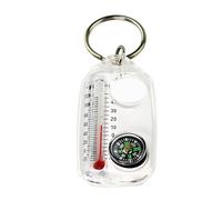 Compass Keyring, Compass Thermometers, Key Ring, Survival Thermometers Compass Key Ring | 3 in 1 Compass Thermometers Key Ring - Multifunction Tool for