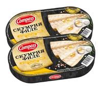 Compass Mackerel Fillet in Sunflower Oil Delicious Nutritious Fish Quick Easy Ready to Eat Ready Meals Bulgarian Origin 170g Pack of 2
