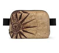 Compass Map Nautical Print Bag for Men Women Lightweight Dog Walking Bag Waterproof Gym Bag Shoulder Bag for Daily Use