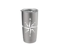 Compass Nautical Windrose Sailing Stainless Steel Insulated Tumbler