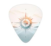 Compass Print 12 Pcs Guitar Picks Fit Lovers 3 Different Thickness 0.46 0.71 0.96mm