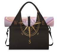 Compass Rose Sports Duffel Bag for Women Men Compass Weekend Overnight Bag with Shoe Compartment Shoulder Tote Luggage Bag for Yoga Gym Travel