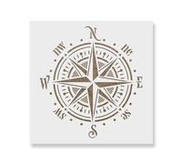 Compass Rose Stencil - Craft Airbrush Painting Wall Art Decor DIY Template 7.5 Mil Mylar Plastic Reusable