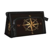 Compass Rose Travel Toiletry Bag for Women Men Girls Boys Compass Multifunctional Makeup Pouch Bag Wash Toiletries Cosmetic Organizer Shower Bag