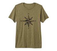 Compass Rose (Vintage Black) Boat & Sail Premium T-Shirt