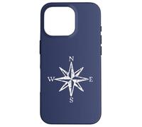 Compass Rose (Vintage White) Boat & Sail Case for iPhone 16 Pro