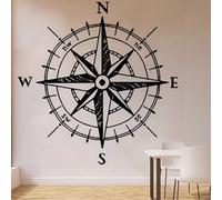 Compass Rose Wall Decal Vinyl Sticker Nautical Wall Art Decor - Directional North South East West 110X110CM TT374