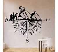 Compass Rose Wall Decal Vinyl Sticker Nautical Wall Art Decor - Directional North South East West 120X90CM
