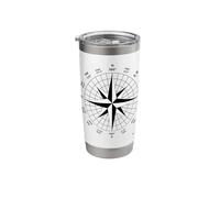 Compass Rose Wind Star Direction Nautical Stainless Steel Insulated Tumbler