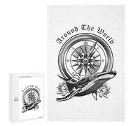 Compass Set, 1000 PCS Decorative Jigsaw for Grown-Ups, Gift for Winter Evenings, for Mindful Indoor Entertainment