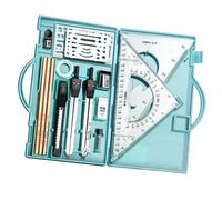 Compass Set, Geometry Set, 16x Math Tools Title, Drawing Tools with Storage Box, Compass Writing Supplies for School Students