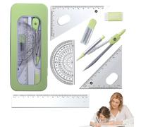Compass Set,Geometry Set - Geometry Kit Set with Shatterproof Storage Box - Box with Protection Kit for Class Accessories and School, for Drawing