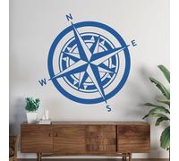Compass Symbol - Travel, Directions, Map, Adventure - Wall Decal Sticker [XLarge] [Marina]