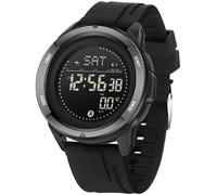 Compass Tactical Watches for Men Women with Metronome Step Counter Countdown Dual Time Alarm Stopwatch Rubber Strap Lightweight Digital Waterproof Watch Orange, Silicone Black, sport