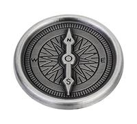 Compass travel token with 'Stay safe on your travels' message on reverse