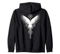 Compass Vegvisir Viking Symbol Nordic Rune Celtic Raven Zip Hoodie