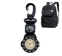Compass Watch for Men, Sports Carabiner Navigation Watch, Glow in the Dark Survival Compass for Women Men Climbing Hunting Hiking Camping Running Swimming
