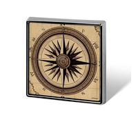Compass Wind Road Map Brooch Pins Lapel Pins for Men Women Badge Button Cover Decorative Jewelry Charms for Hats Bags Backpacks Suits Shirts Scarves Clothing Accessories Banquet Wedding Gift