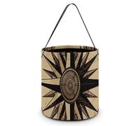 Compass Wind Road Map Candy Bag Halloween Trick Or Treat Bucket 7.9x8.3in, Reusable Gift Bags for Party Holiday Wedding