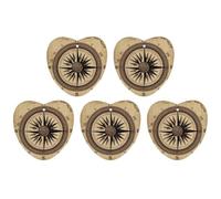 Compass Wind Road Map Car Air Freshener Hanging Incense Chips 5 Pack Automotive Scented Hanging Sheets for Car Home Auto Interior Decor Love Form,black-style