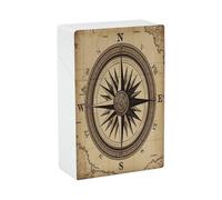 Compass Wind Road Map Cigarette Case Stylish Lightweight Pocket Holder Case for Smoke Waterproof Cigarette Dispenser Cigarettes Accessories for Outdoor Camping Hiking