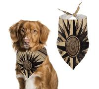 Compass Wind Road Map Dog Bandanas for Feeding Grooming, Triangle Pet Bibs Washable Pets Scarf for Cats & Dogs