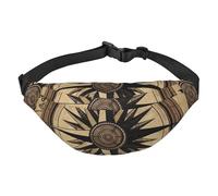 Compass Wind Road Map Fanny Pack for Men Women Crossbody Bags Fashion Waist Bag Chest Bag Adjustable Belt Bag, Black, One Size