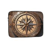 Compass Wind Road Map Laptop Case 12 inch, TSA Laptop Sleeve Shockproof Protective Notebook Case Water Resistant Computer Carrying Cover Briefcase Handbags Men Women Computer Bag