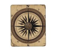 Compass Wind Road Map Mouse Pad Waterproof Non-Slip Rubber Base Mousepads Smooth Gaming Mouse Pads with Stitched Edge Computer Mouse Mat for Home Office Decor Desk Accessories 10 X 12 Inch