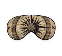 Compass Wind Road Map Sleep Mask for Women Men, Soft Eye Mask with Adjustable Strap for Sleeping, Light Blocking Travel Blindfold for Nap Comfortable Eye Cover for Home Office