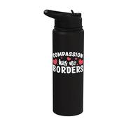 Compassion Has No Borders Stainless Steel Insulated Water Bottle