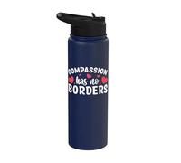 Compassion Has No Borders Stainless Steel Insulated Water Bottle