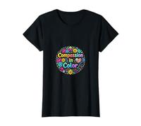 Compassion in Color Nurse Floral Heart Design T-Shirt