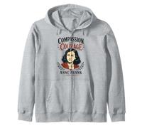 Compassion Is Courage Anne Frank 1929-1945 Zip Hoodie
